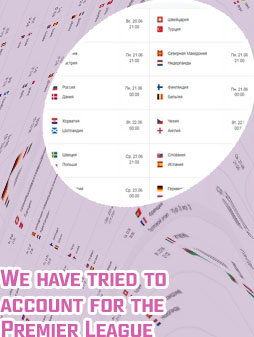 Euro cup timetable